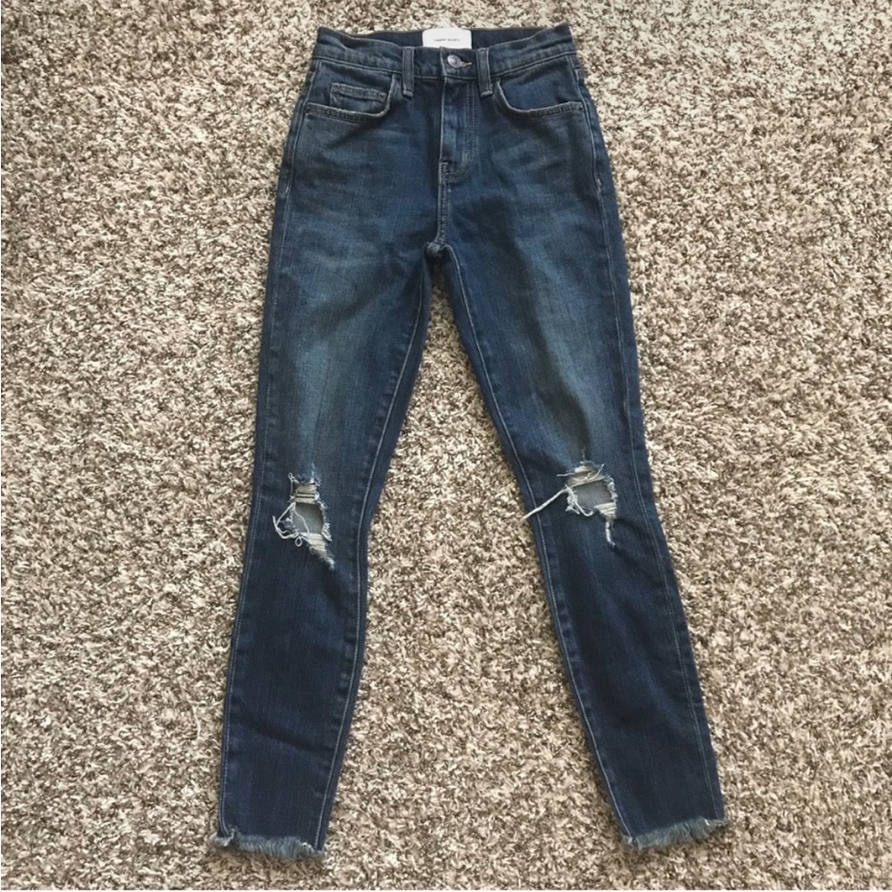 Current/Elliott Distressed Skinny Jeans